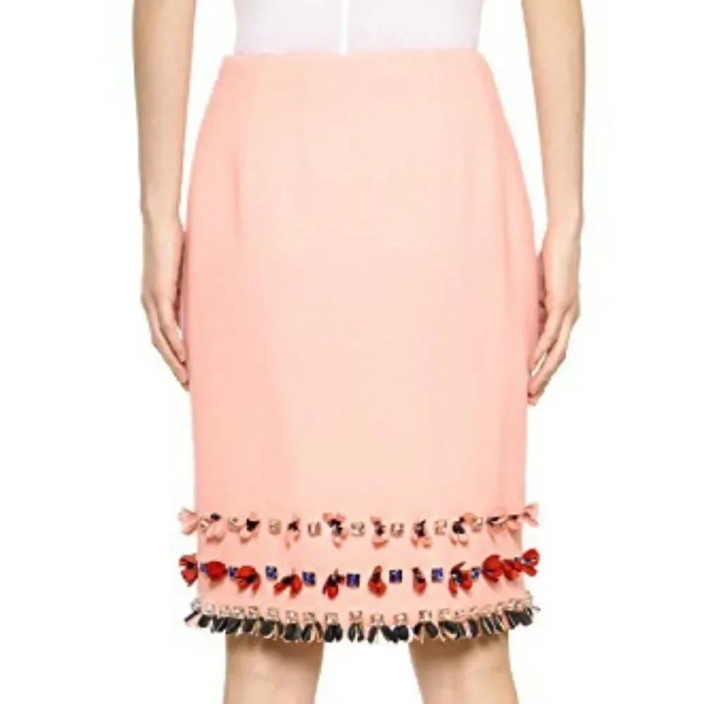 Mother‎ of Pearl Pink Leah Embellished Skirt Sz S 4